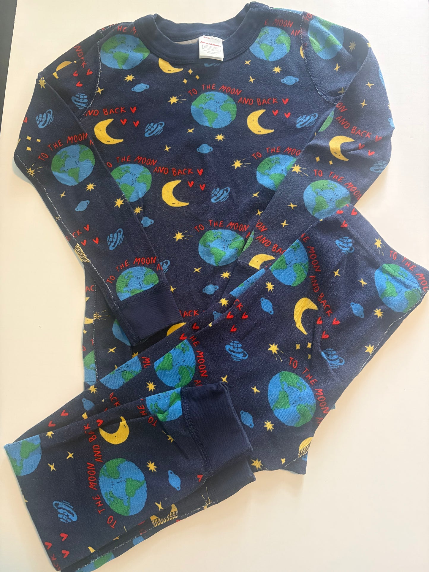 Seller #91 size 6-7 Hanna Andersson "Moon and Back" pajamas GUC
