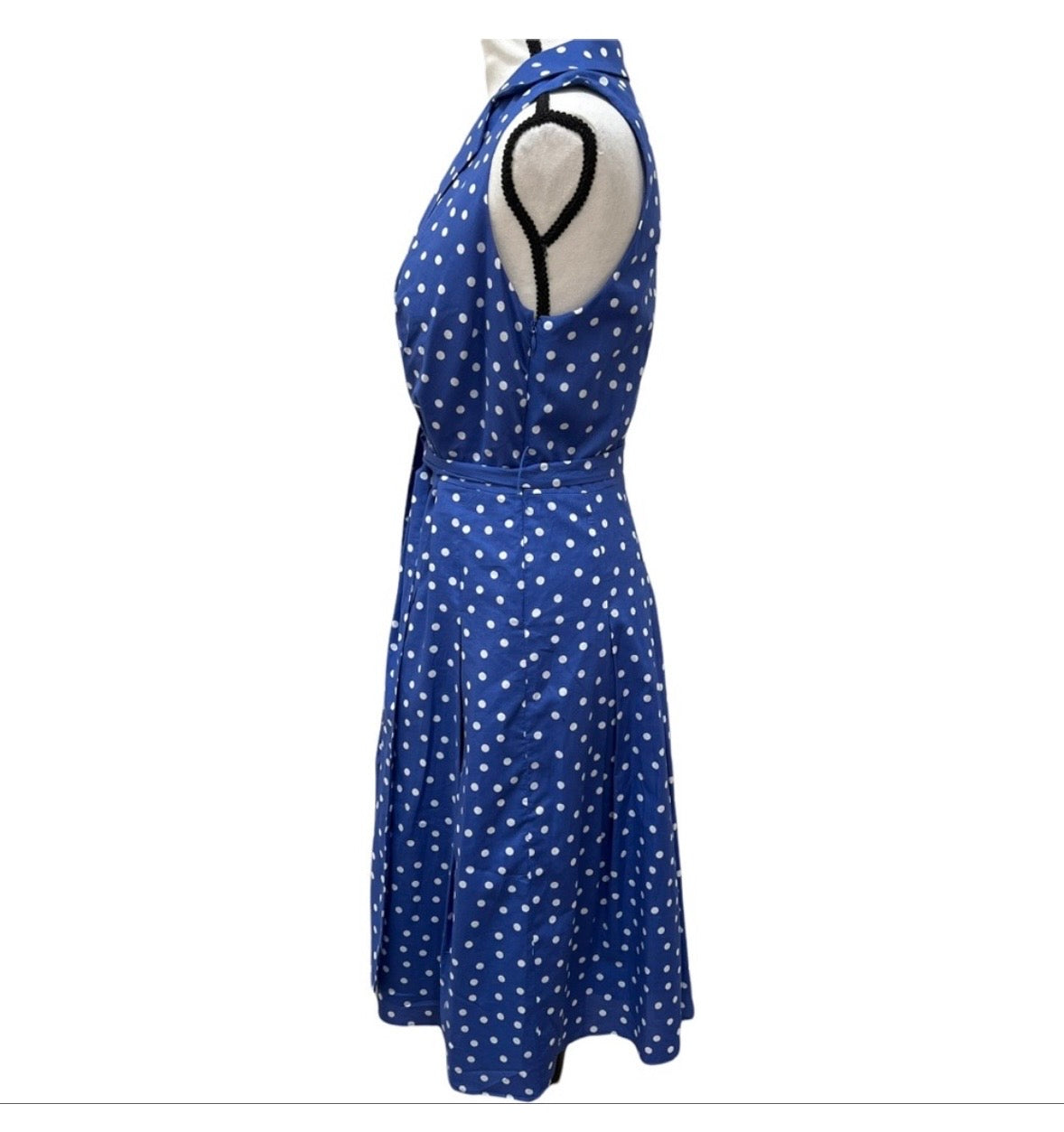 #130 Black Label Evan Picone Sz 4 Polka Dot Womens Dress