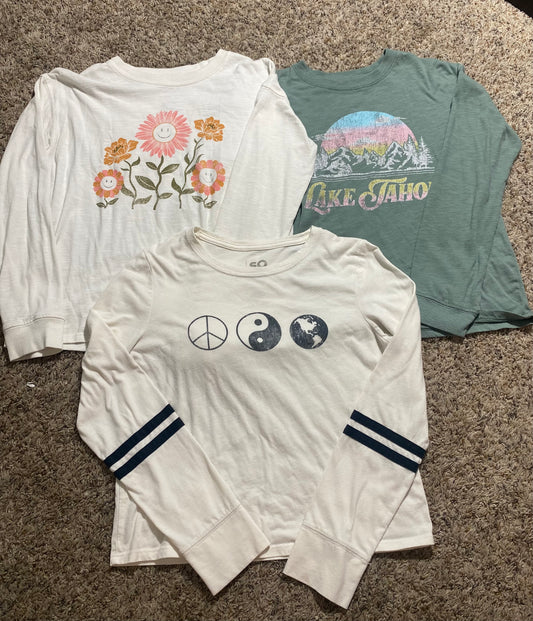 Seller #57 Girls Large (10/12) long sleeve shirts (3)