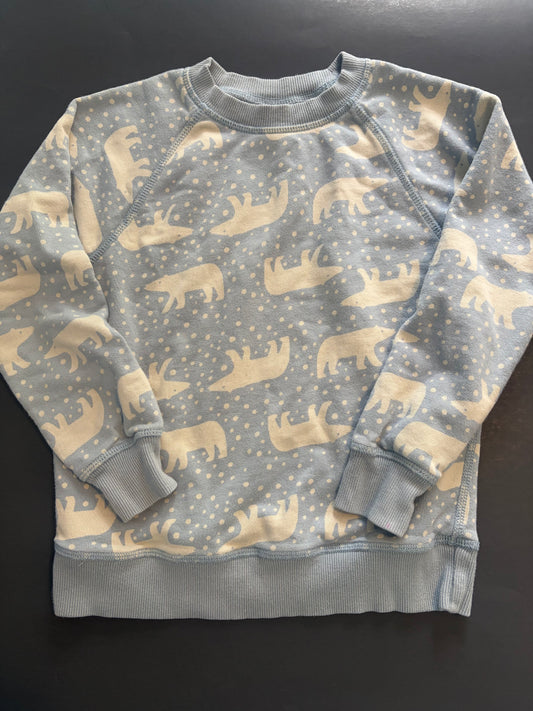 Seller #91 Girls' size 6-7 Hanna Andersson polar bear terry sweatshirt VGUC