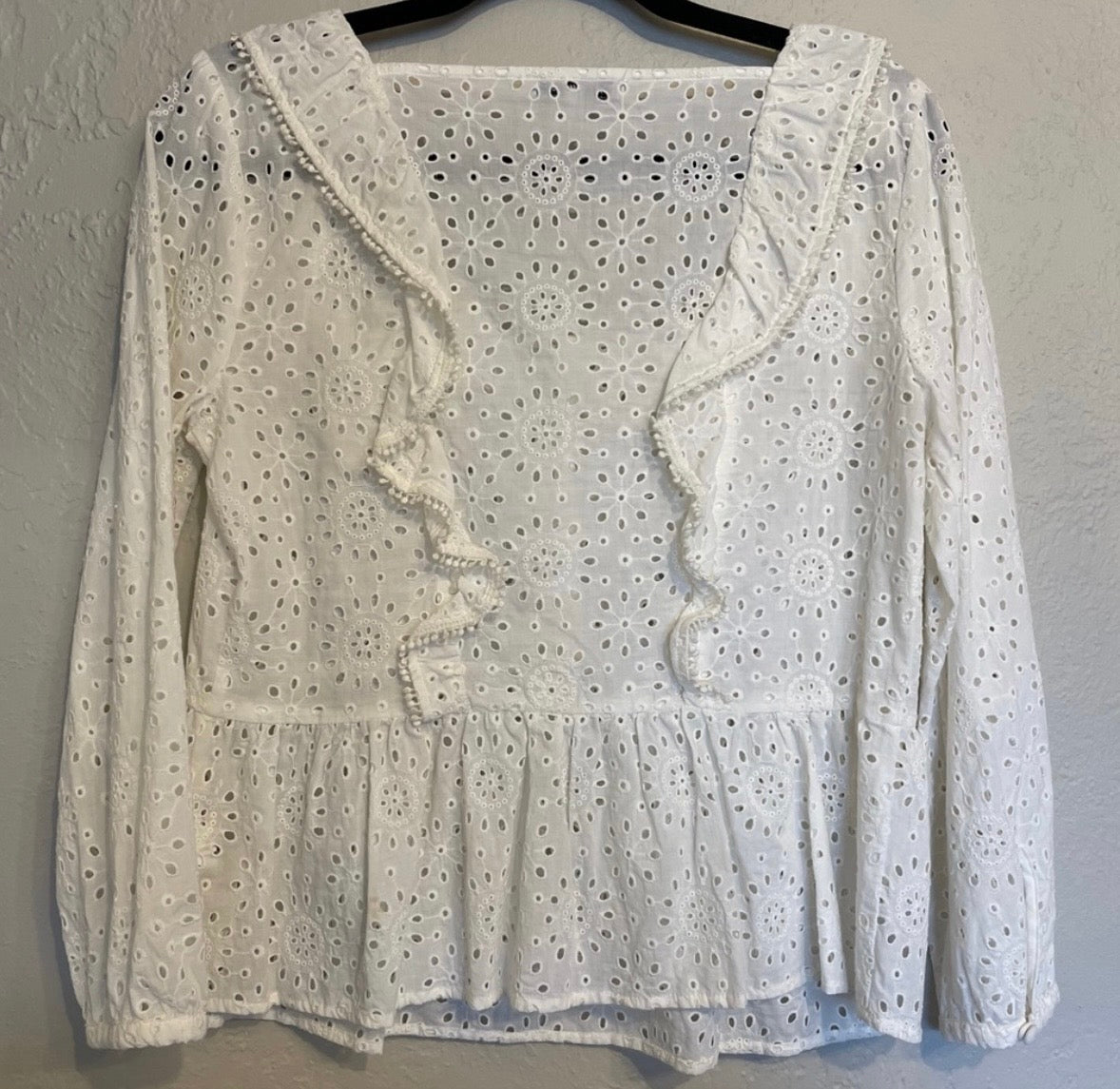 #130 Madewell Women’s Sz Small Eyelet Top