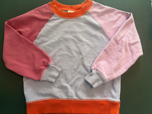 Seller #91 Girls' size 6-7 Hanna Andersson color block terry long sleeve EUC