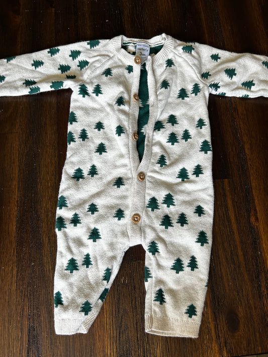 Seller #21 Carters winter trees size 3mo one piece sweater