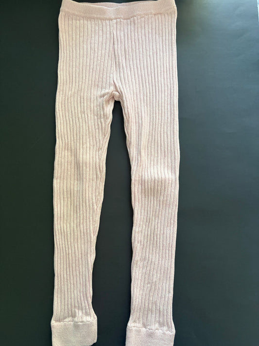 Seller #91 Girls' size 6 Tea Collection ribbed knit leggings in light pink VGUC