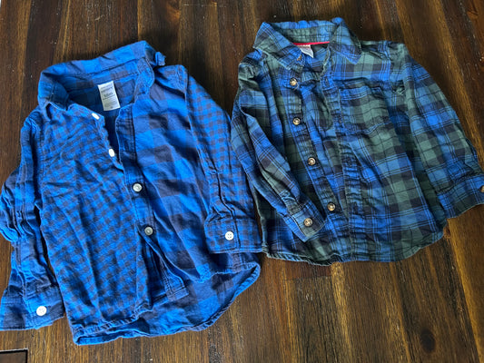 Seller #21 Boys Carters 18mo plaid flannels