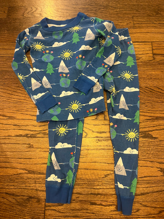 #67 Hanna Anderson pajamas 4T mountains/ earth