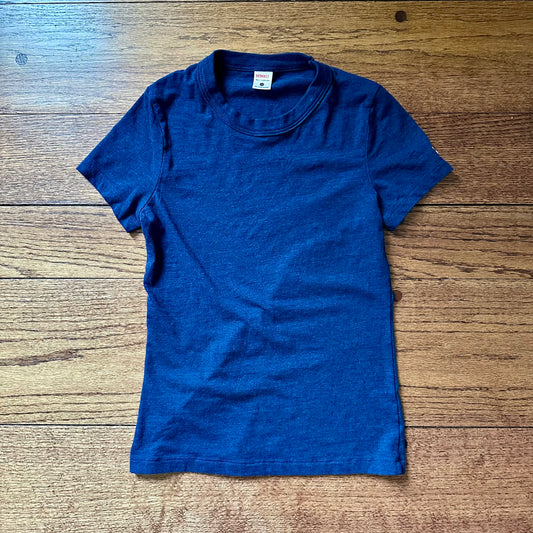 #113	EUC Womens Homage Navy Crewneck Tshirt, size XS