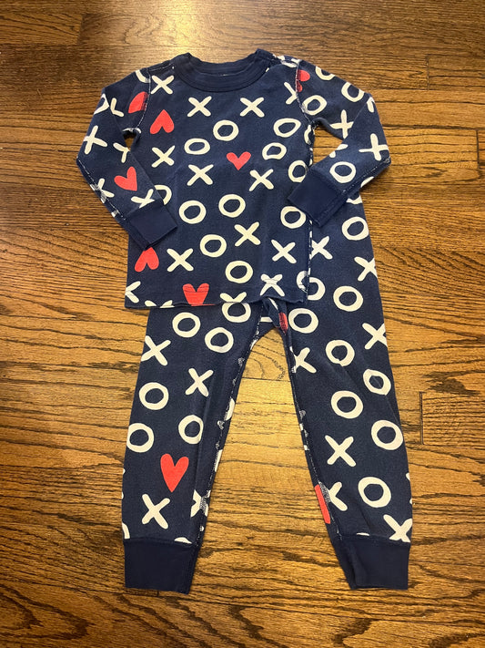 #67 Hanna Andersson xoxo valentine pajamas 3T