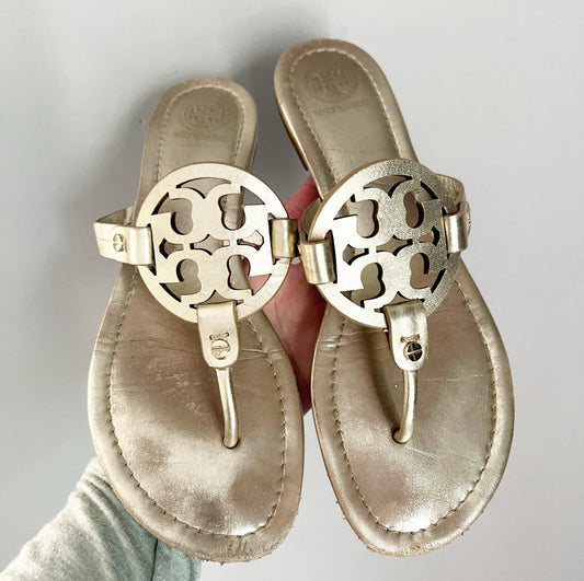 Seller 196 Gold Tory Burch Miller Flats 8