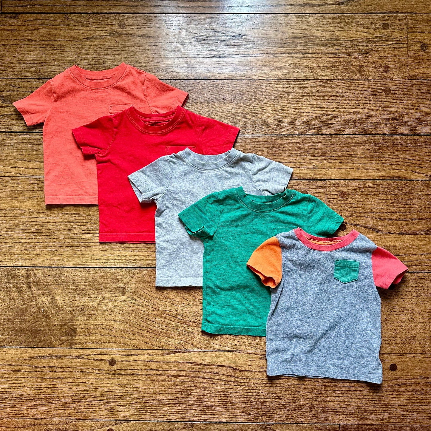 #95 GUC Boys Mixed Brands Fall Tshirts, set of 5, size 12 months