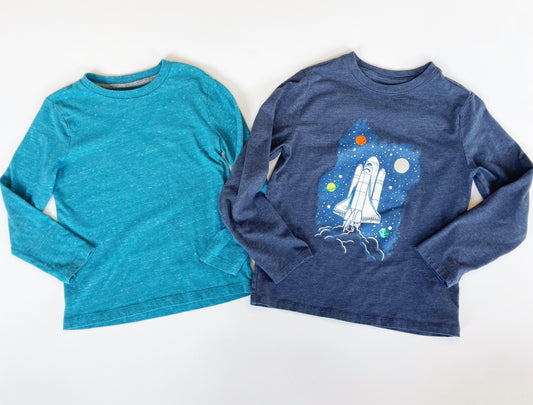 #118 | Size S / 6-7 | Cat & Jack Boys Set of 2 Long Sleeve Shirts