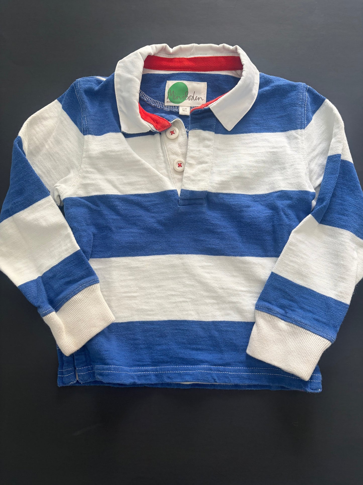 Seller #91 Boys' size 2-3 MiniBoden rugby shirt VGUC