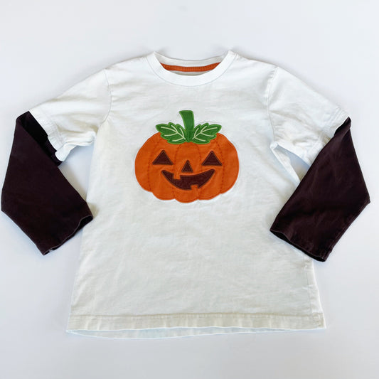 #118 | Size 7 | Gymboree Boys Pumpkin Layered Long Sleeve Shirt