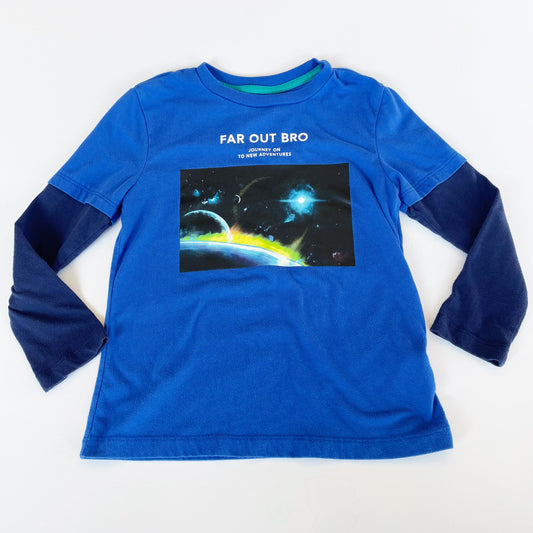 #118 | Size S / 6-7 | Old Navy Boys Far Out Bro Long Sleeve Shirt