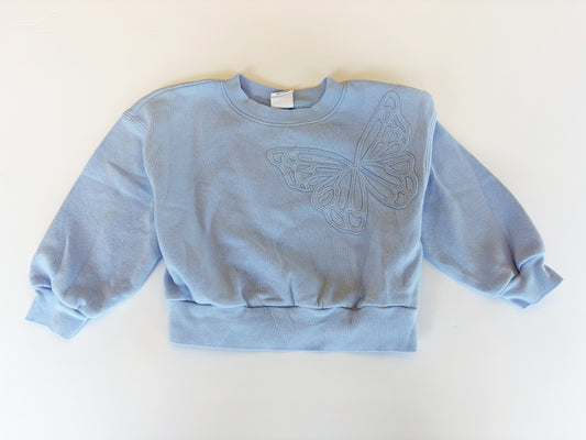 #96 | Size XS (4/5) | Gap Girls Light Blue Butterfly Sweatshirt