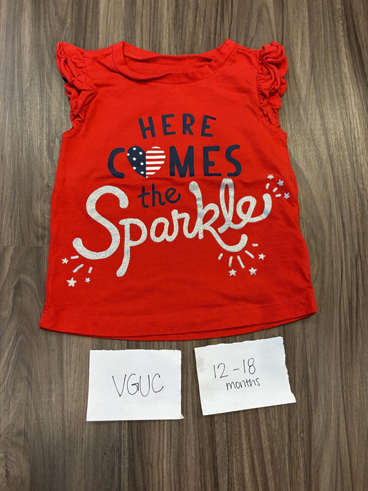 #77 - 12-18 Mo - VGUC Here comes the Sparkle Shirt