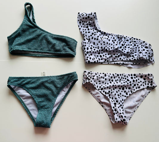 #130 Girls Sz 10/12 Bathing Suit Swimsuit Bundle Shein