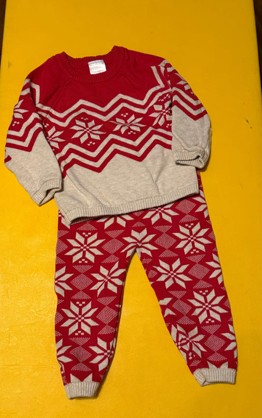 *SALE* #73 Hanna Andersson Winter Red Outfit (18/24)
