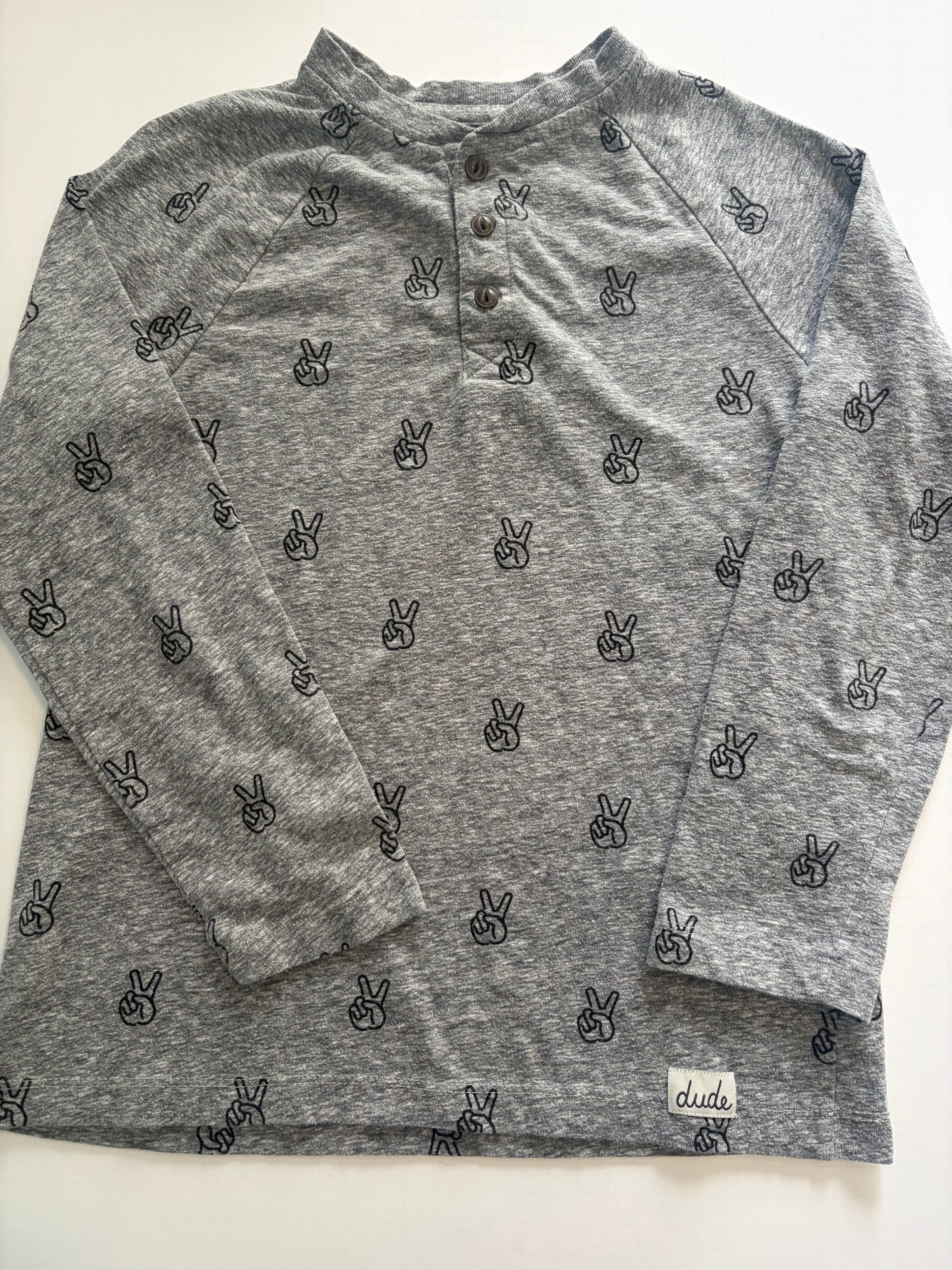Seller #91 Boys' size 7-8 Gymboree peace sign henley VGUC
