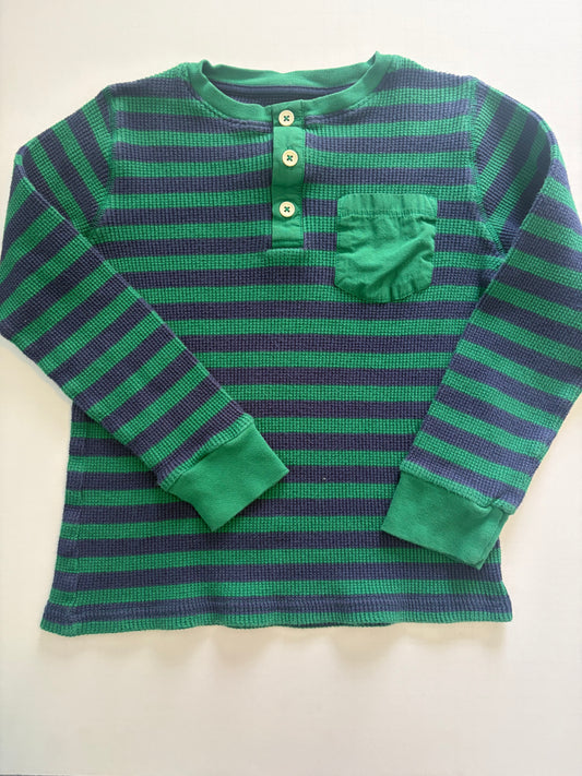 Seller #91 Boys' size 7-8 MiniBoden striped waffle-knit henley GUC