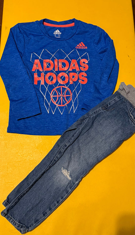 #73 Blue Adidas Long Sleeve with Jeans (4)