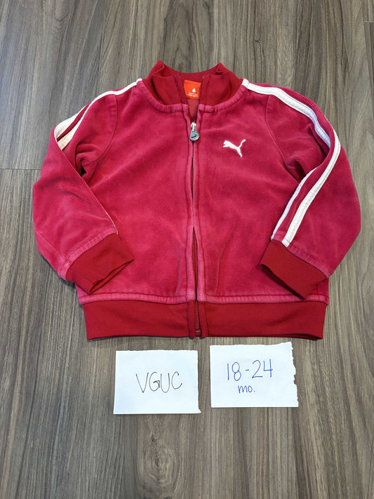 #138 - 18-24 Mo - VGUC Puma - Red Zip Up Sweatshirt - PU 45236