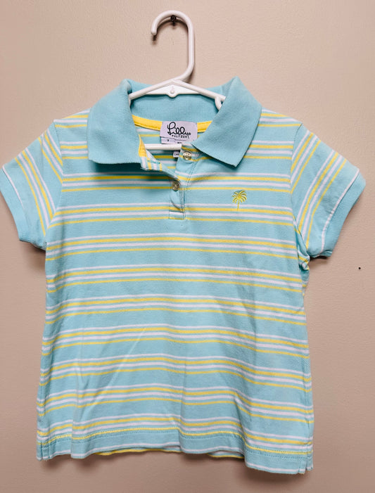 #130 Lilly Pulitzer Girls Sz 7 Polo Golf Shirt