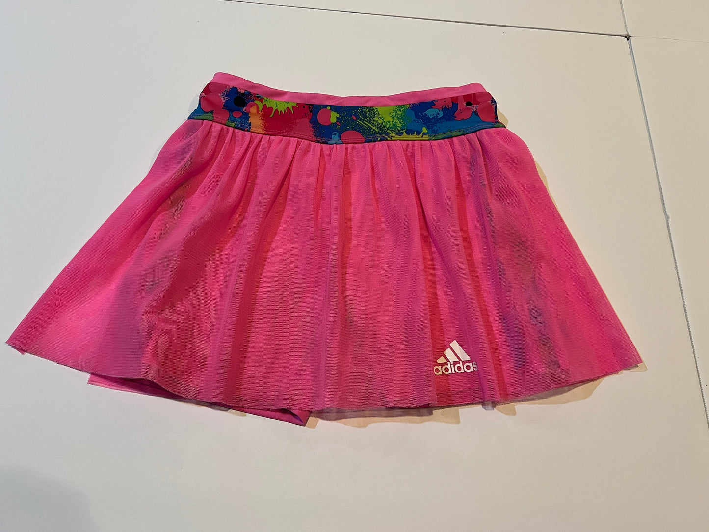 #141 Girls 4 Adidas Tulle Skirt with Built in Shorts