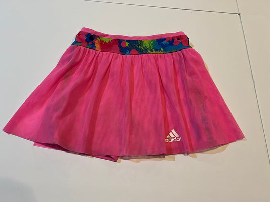 #141 Girls 4 Adidas Tulle Skirt with Built in Shorts