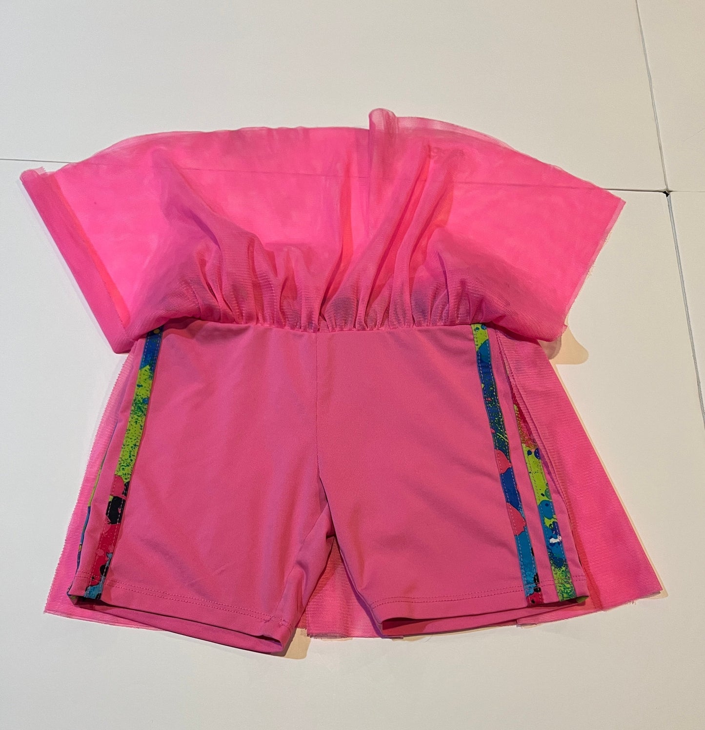 #141 Girls 4 Adidas Tulle Skirt with Built in Shorts