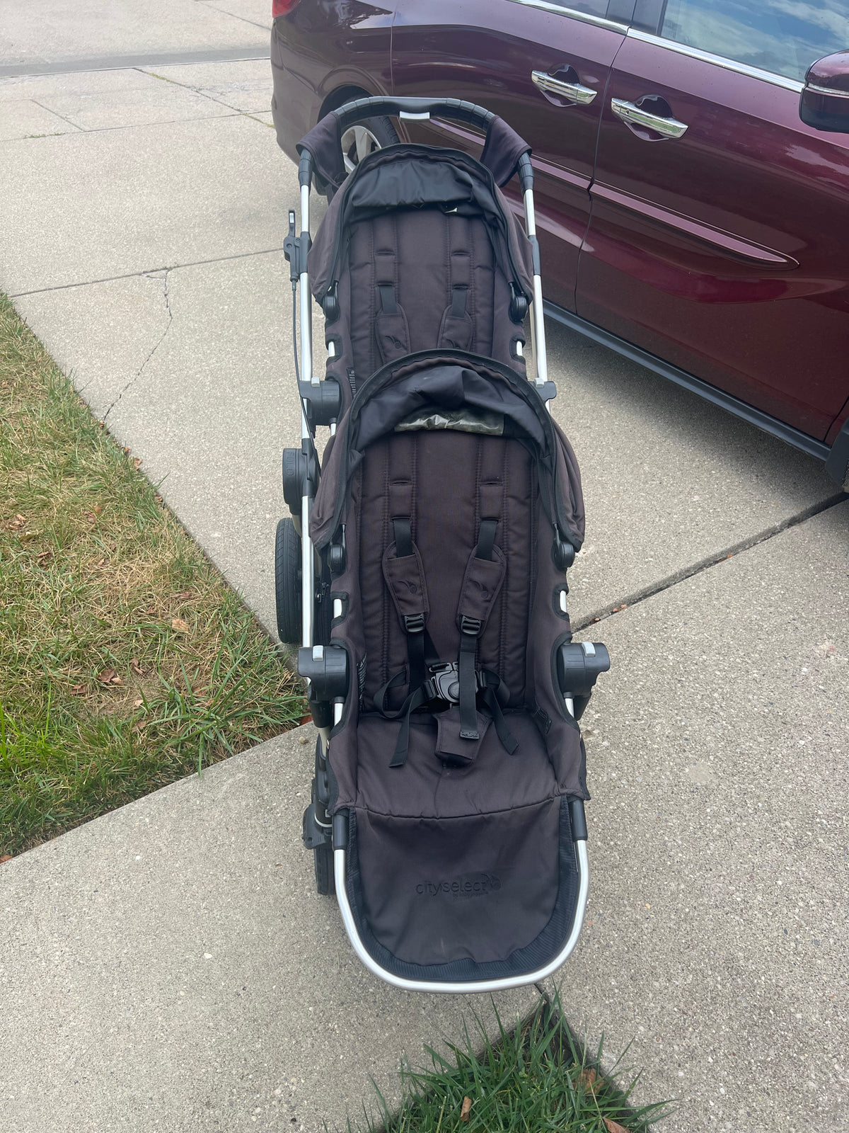 #180 Baby Jogger City Select Double stroller with attachments