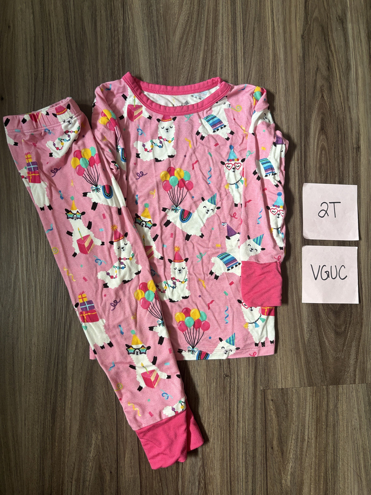 #138  - 2T VGUC Birdie Bean (Bamboo) Llama Party PJs