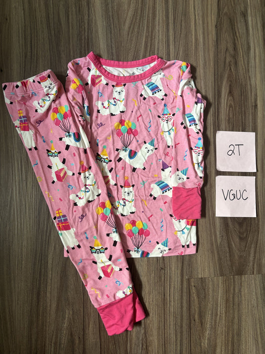 #138  - 2T VGUC Birdie Bean (Bamboo) Llama Party PJs