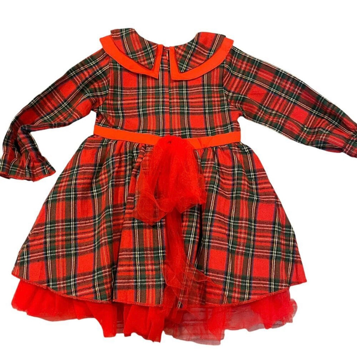 #1 4T Red Plaid Holiday Dress