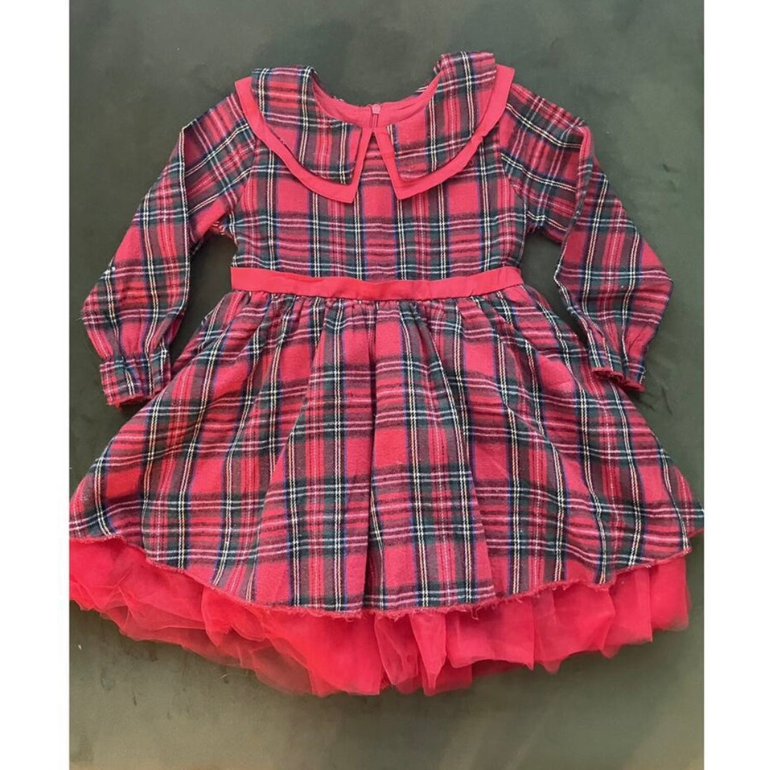 #1 4T Red Plaid Holiday Dress