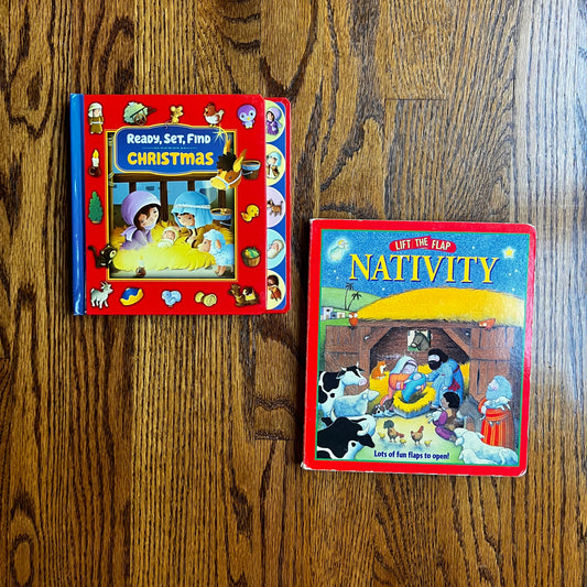 Seller #115 - Christmas Nativity Book Bundle (Seek & Find and Lift-the-Flap), VGUC
