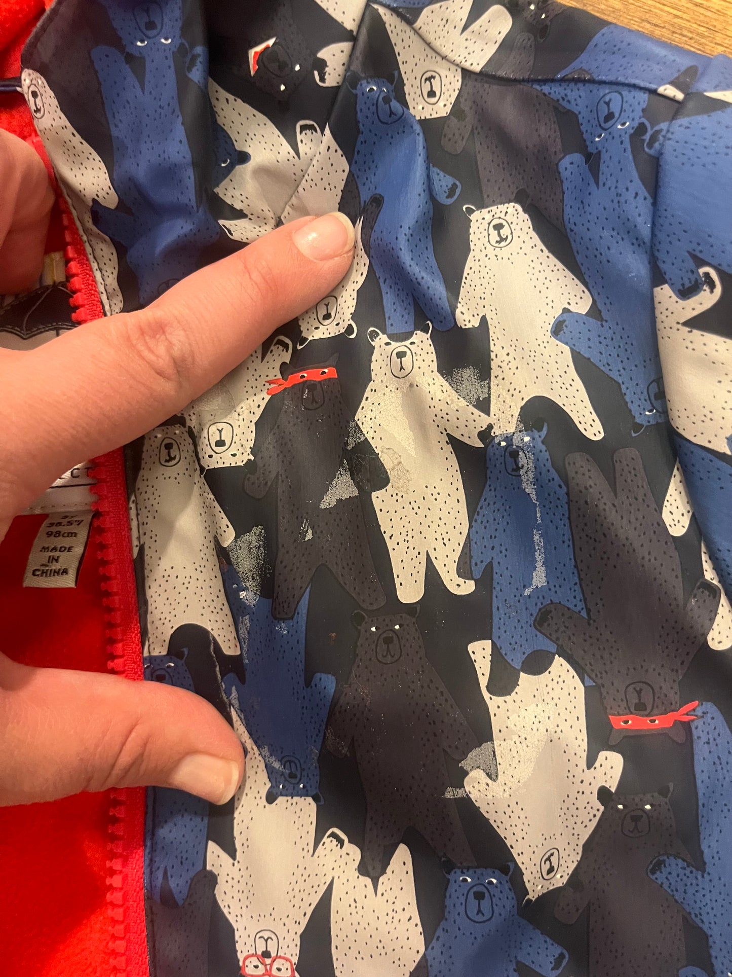 #67 Joules Fleece Lined Rain Coat 3T