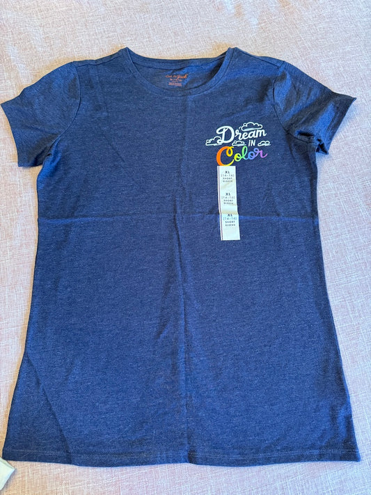 Cat & Jack Girls 14/16 XL "Dream in Color" shirt NWT