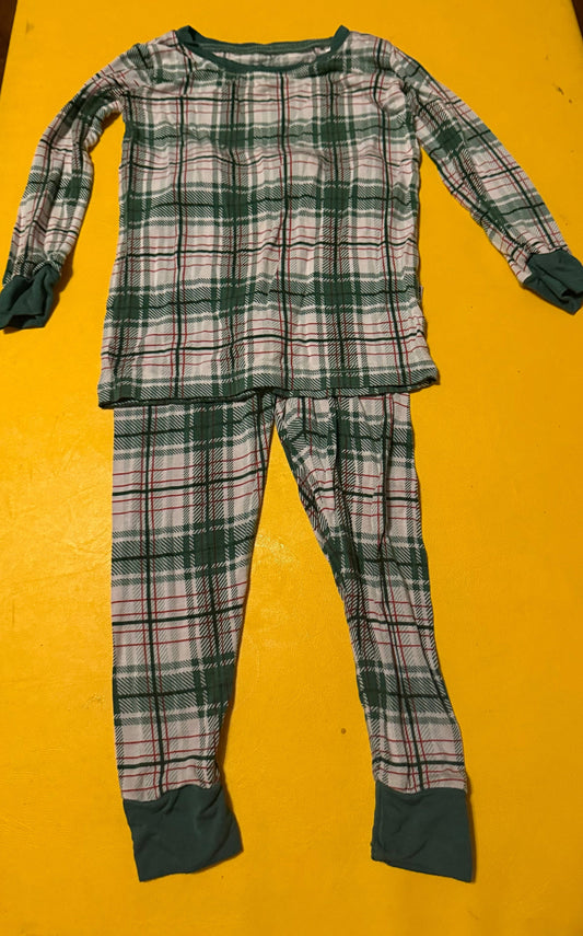 *SALE* #73 Little Sleepies Green Red Plaid Pajamas (18/24)