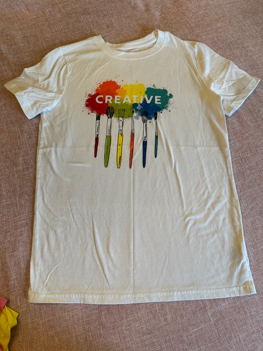 Cat & Jack 14/16 XL Girls "Creative" Shirt EUC-Washed never worn