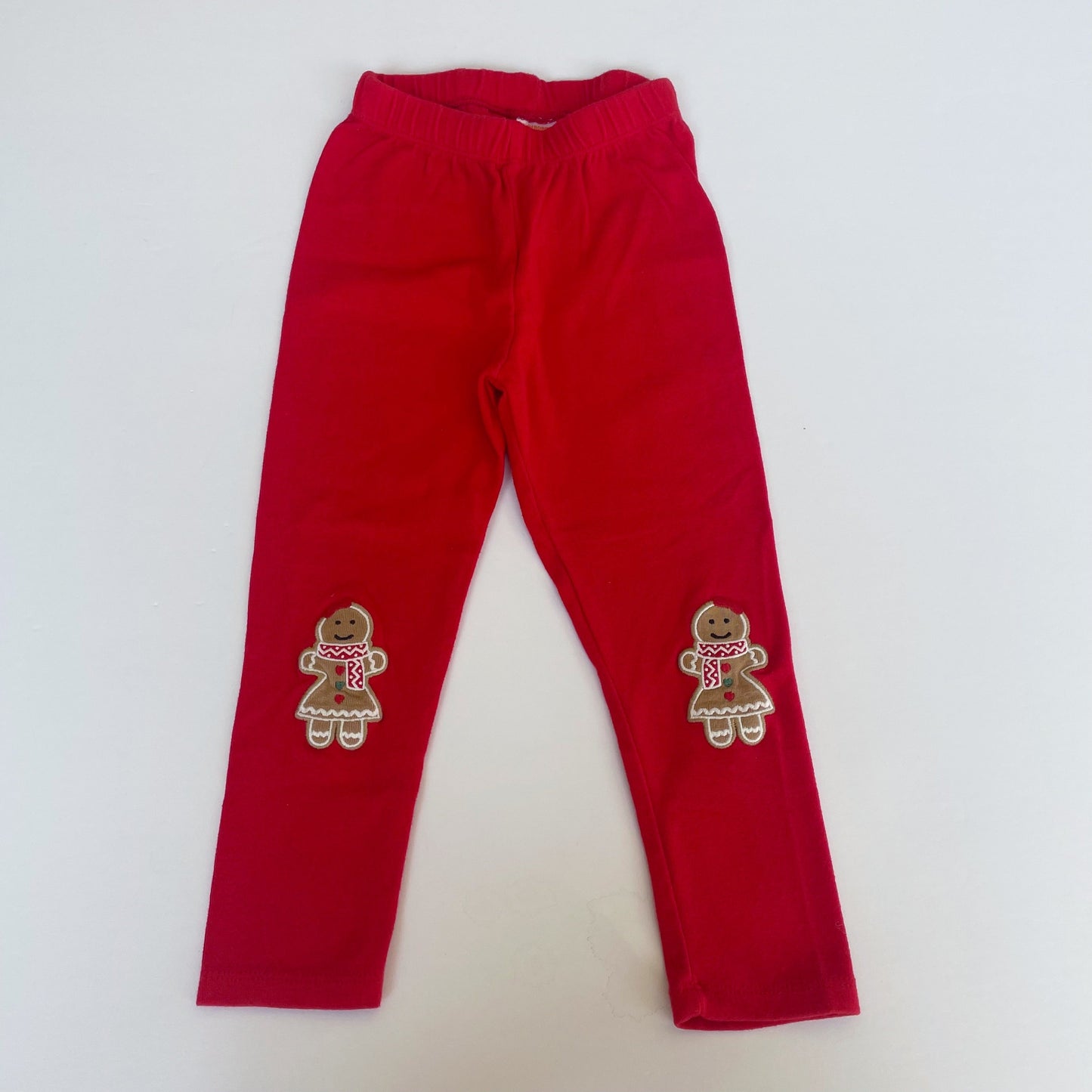 #118 | Size 3T | Gymboree Girls Red Gingerbread Knee Leggings