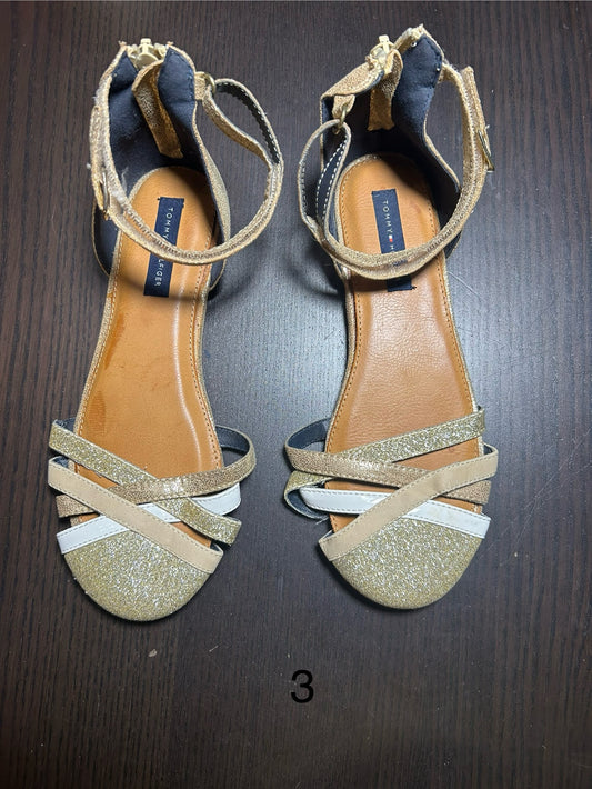 Seller #62 Tommy Hilfiger size 3 gold sandals