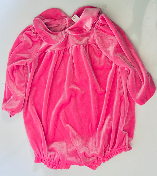 #71 C&J 18m Hot Pink Velour Bubble