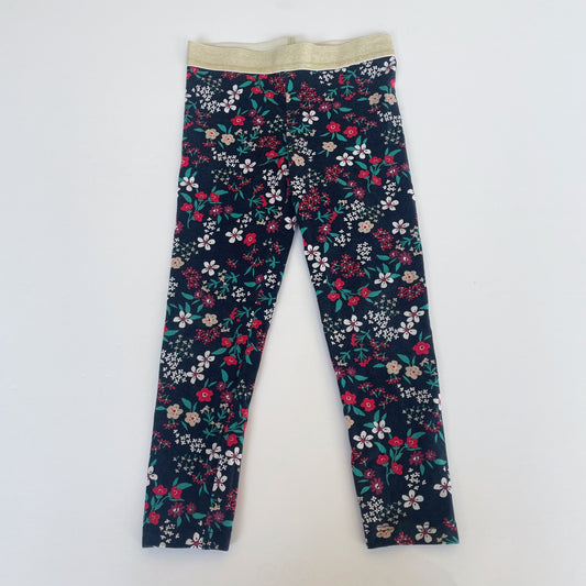 #118 | Size 4T | Carter's Girls Black Floral Leggings