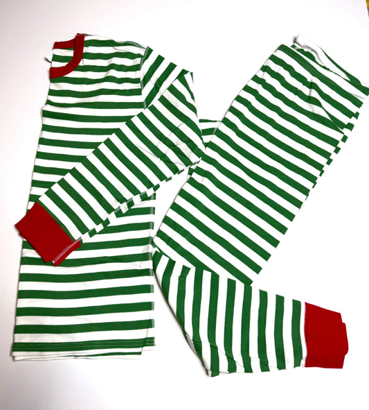 Seller 89 Mens Hanna Andersson Holiday Stripe Family Match Pajamas Size XXL EUC