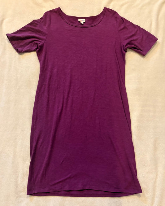 #102 - Lularoe size 2XL purple shirt dress (fits like L/XL)