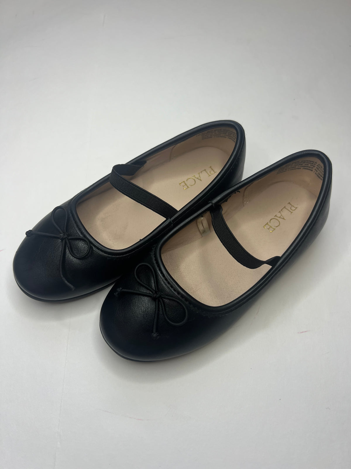 #180 Place girls size 10c black ballet flats