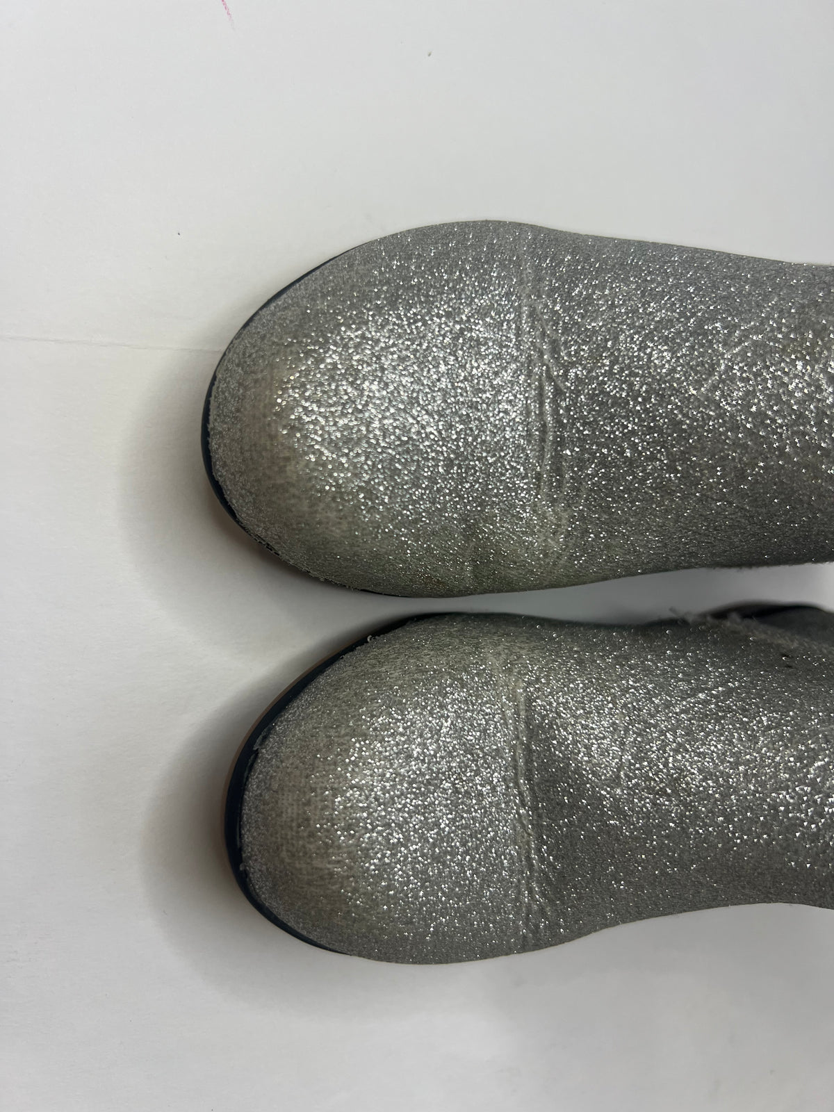 #180 Cat and Jack girls size 8c silver sparkle ankle boots