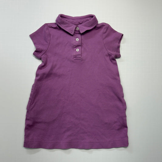 Seller 189 Girls 2T Primary Purple Polo Dress with Pockets EUC