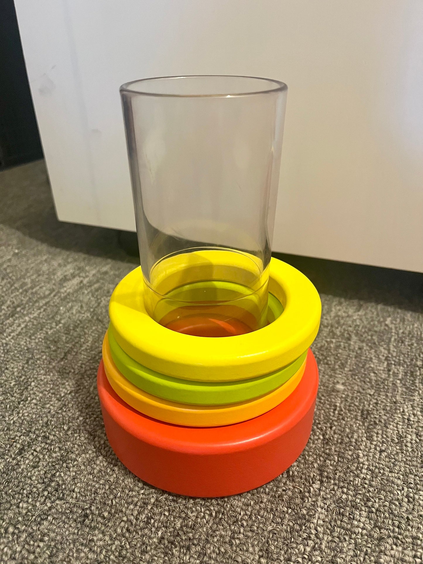 #32 Lovevery Explorer (9-10 months) stackable ring tube and tip & turn toy  *reduced*